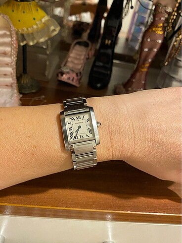 Beden Cartier tank model orjinal çelik saat