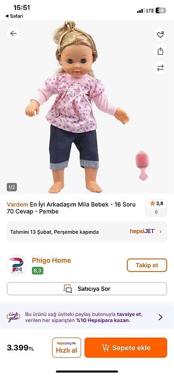 Ela bebek en iyi arkadaşım.