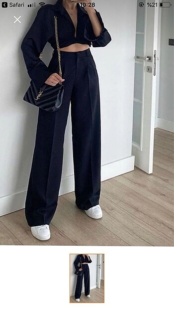 Siyah palazzo pantalon