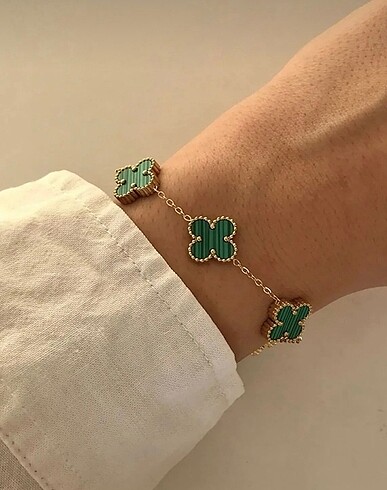Pandora van cleef yonca kolye bileklik seti