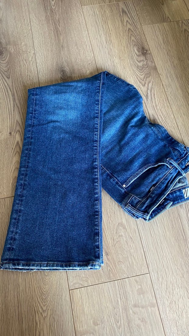 Kadın Mavi kot Pantolon - Görsel 3