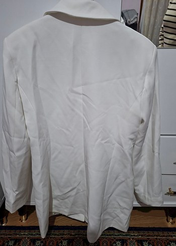 Beyaz Kadın Blazer Ceket - Görsel 2