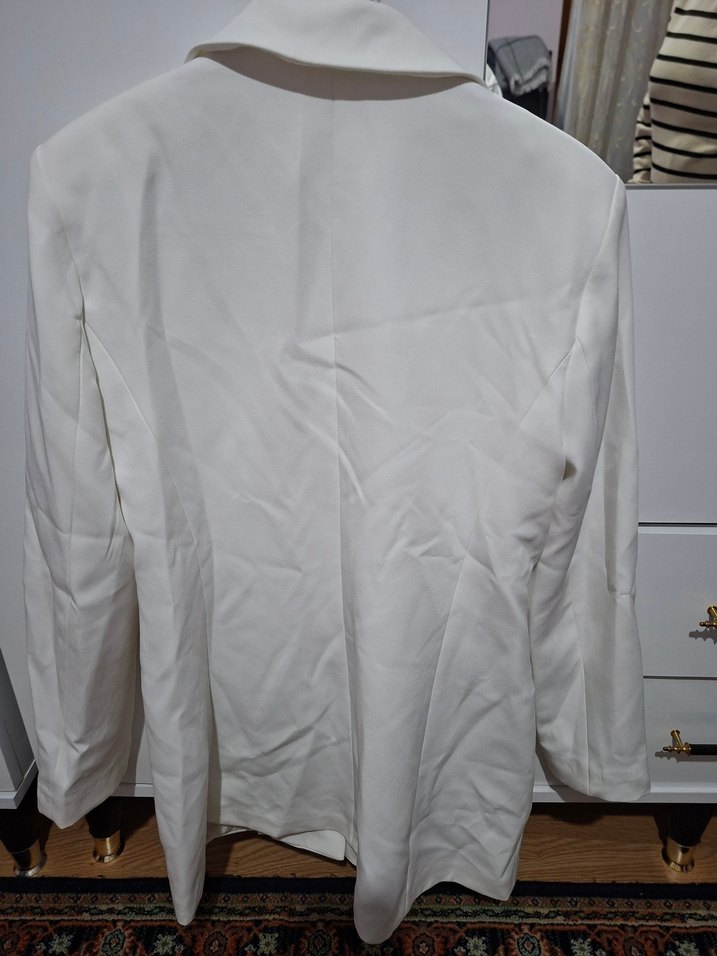 Beyaz Kadın Blazer Ceket - Görsel 2