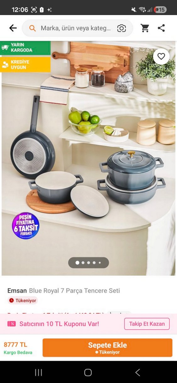 Emsan Blue Royal Tencere Seti - Görsel 3