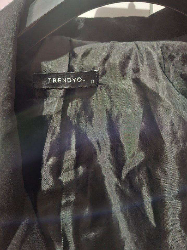 Düğmeli Siyah Kadın Blazer Ceket - Görsel 3