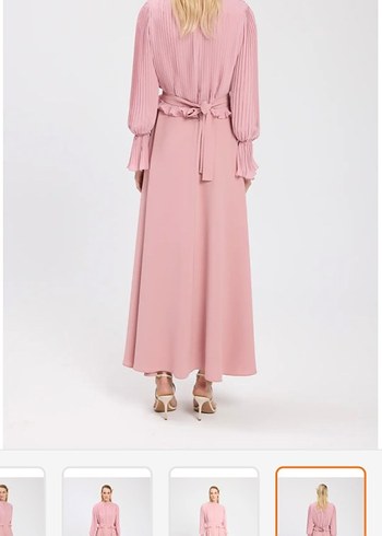 Pembe Tesettür Elbise - Görsel 3