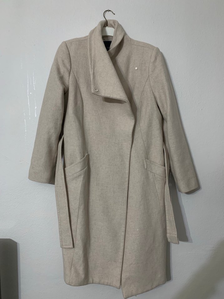Mango yün kemerli palto #mango — görsel 3/11