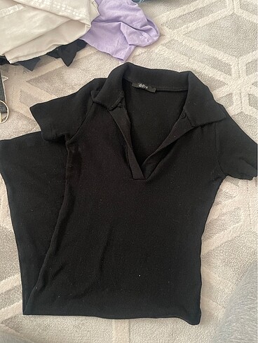Polo yaka mini kısa elbise