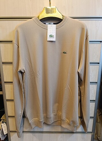 Lacoste sweatshirt bej renk 