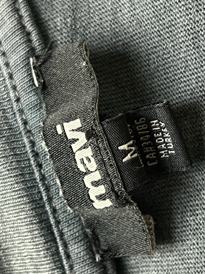 Gri Baskılı Kısa Kollu Oversize Tişört - Görsel 2