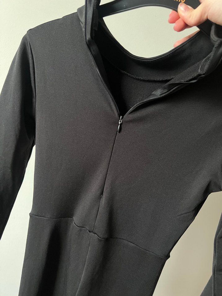 Siyah Uzun Kollu Kadın Tulum - Görsel 3