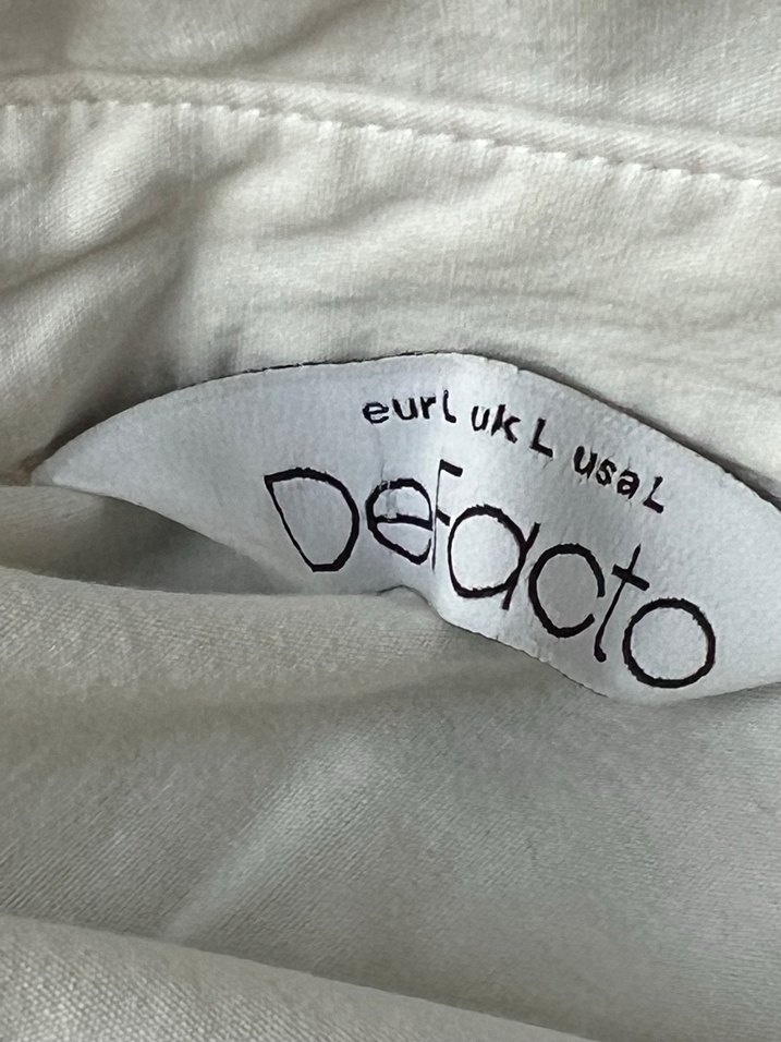 Beyaz Keten Salaş Gömlek - Görsel 5