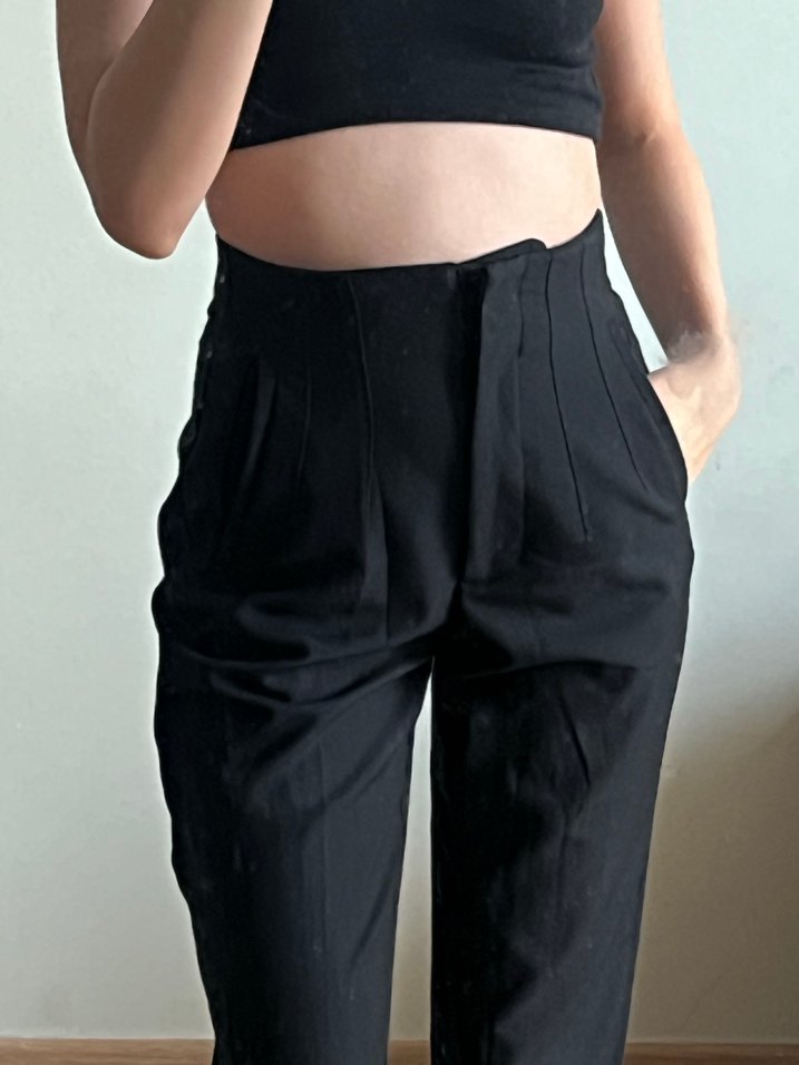 Siyah Kadın Ofis Kumaş Pantolon - Görsel 2