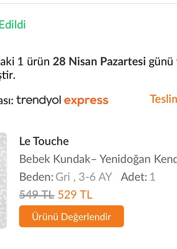 Gri Bebek Kelebek Kundak Uyku Tulumu - Görsel 3
