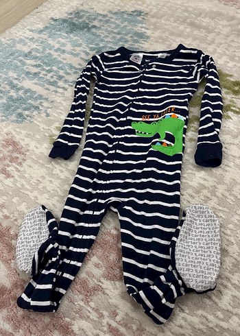 Uzun Kollu Fermuarlı Bebek Tulum