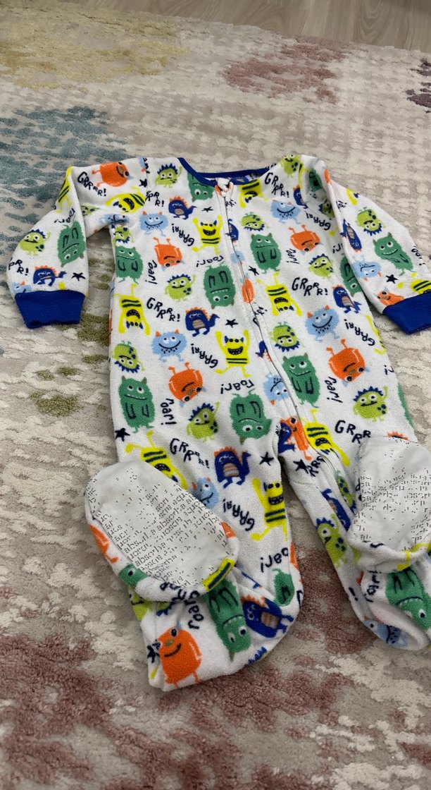 Renkli Desenli Uzun Kollu Bebek Tulum - Görsel 3