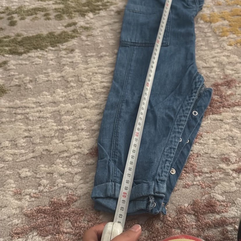 Old Navy Çocuk Kot Tulum Düğmeli Bol Kesim - Görsel 5