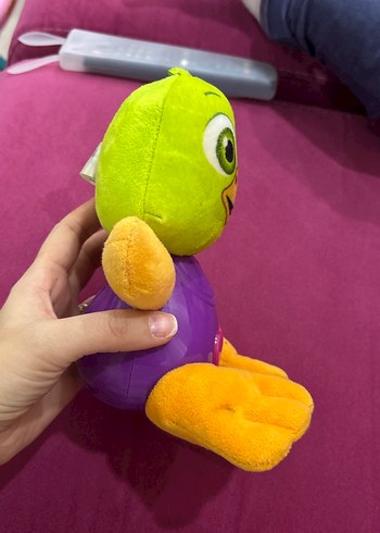 Renkli Mor Gövdeli Peluş Oyuncak Ördek - Görsel 2