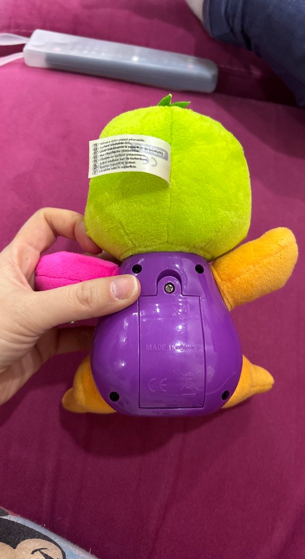 Renkli Mor Gövdeli Peluş Oyuncak Ördek - Görsel 3