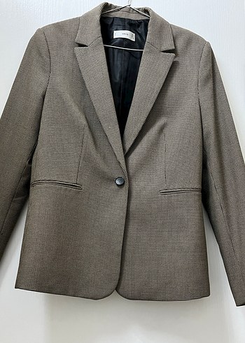 Mango Bej Düğmeli Kadın Blazer Ceket