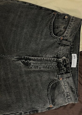 34 Beden Zara Gri Kadın Denim Pantolon