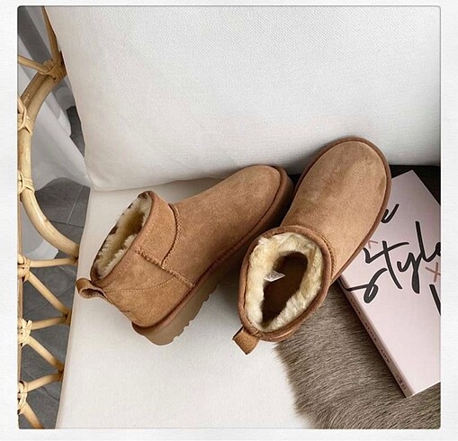 38 Beden kahverengi Renk Ugg ultra mini