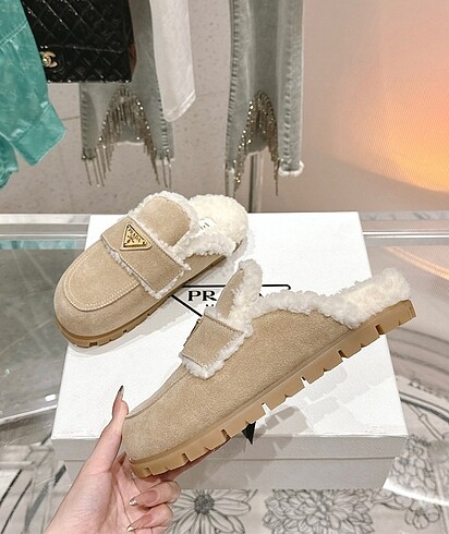 39 Beden camel Renk Prada terlik
