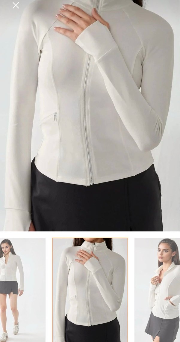 Beyaz V-Yaka Fermuarlı Uzun Kollu Mini Üst - Görsel 3