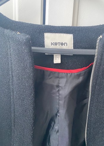 Siyah Düz Kesim Kadın Kaban - Görsel 4