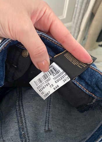 Mavi Bol Kesim Midi Kot Pantolon - Görsel 7