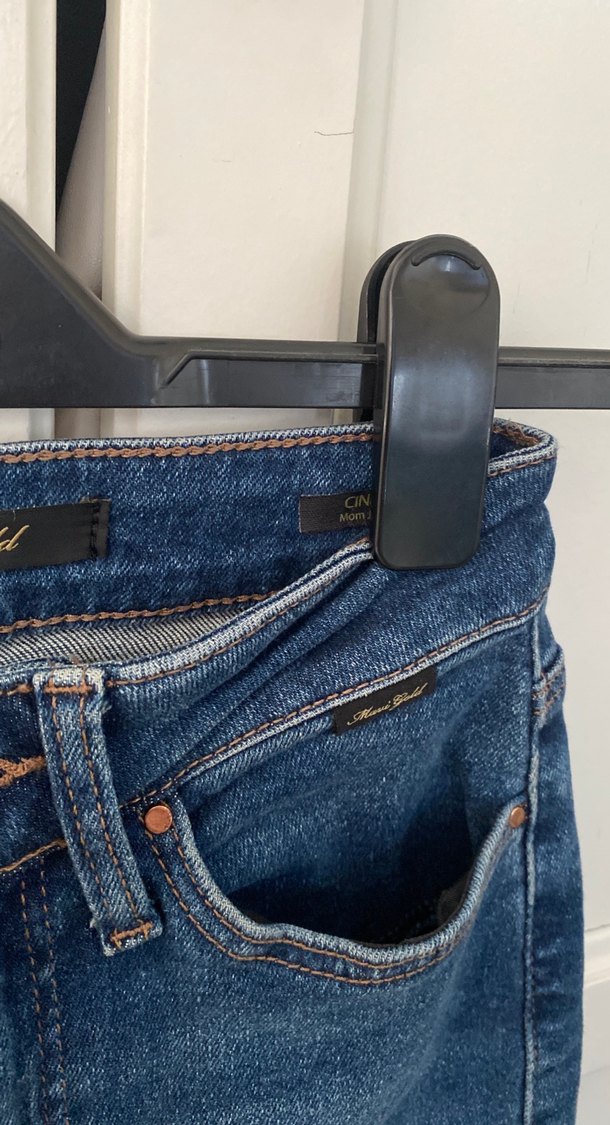 Mavi Bol Kesim Midi Kot Pantolon - Görsel 5