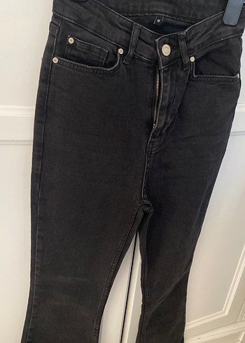 Kadın Siyah Kemerli Normal Boy Jean - Görsel 5
