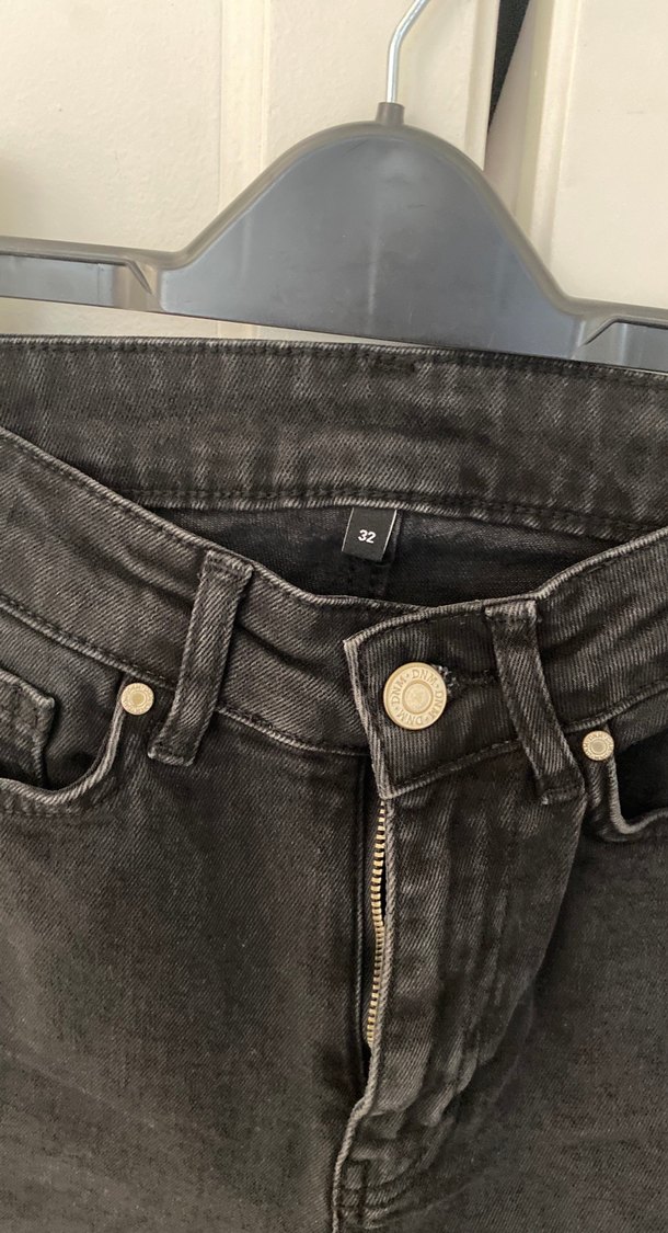 Kadın Siyah Kemerli Normal Boy Jean - Görsel 4