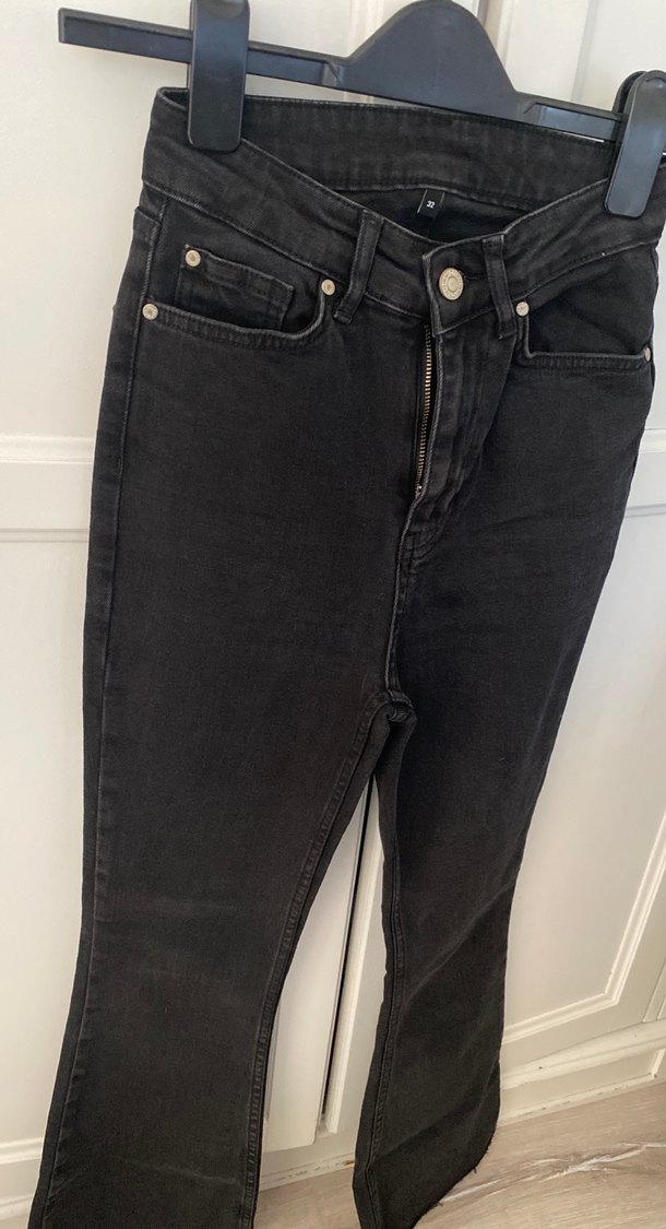 Kadın Siyah Kemerli Normal Boy Jean - Görsel 5