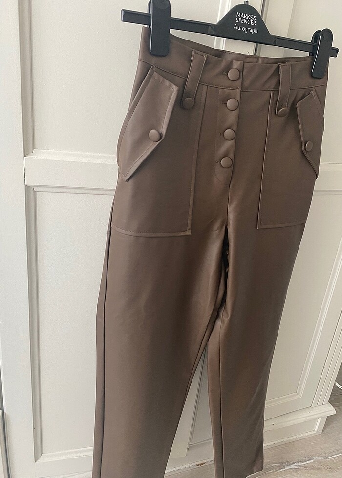 Trendyol Deri havuç pantolon - Görsel 2