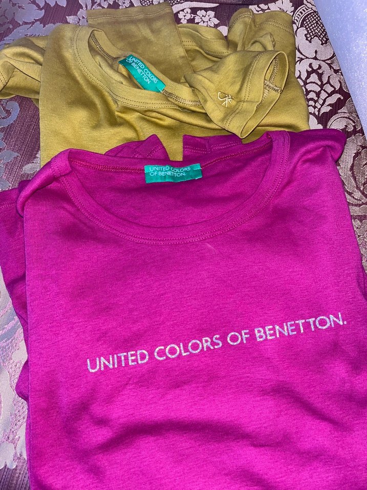Benetton 2 li %100 pamuk tişört - Görsel 3