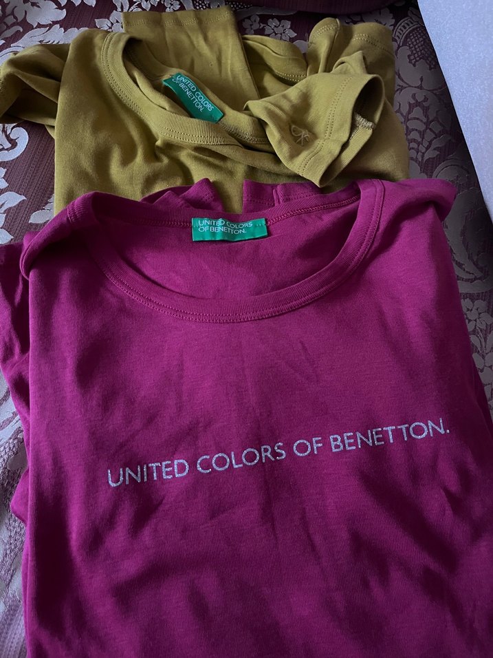 Benetton 2 li %100 pamuk tişört - Görsel 2