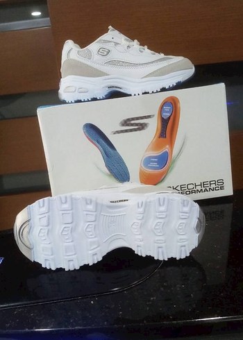 37 Beden Beyaz Platform Topuklu Skechers Spor Ayakkabı