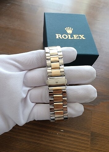 Beden altın Renk Rolex Saat (kutu fiyata dahildir.)