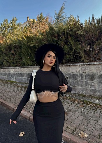 Siyah Gotik Uzun Elbise - Görsel 3