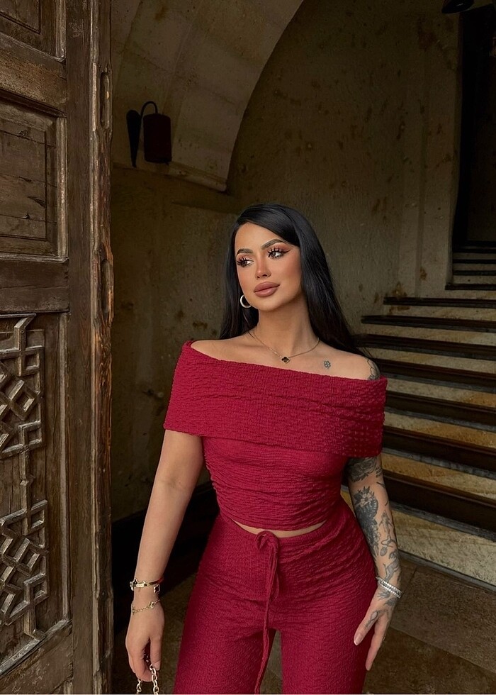 Bordo ikili takım - Görsel 2