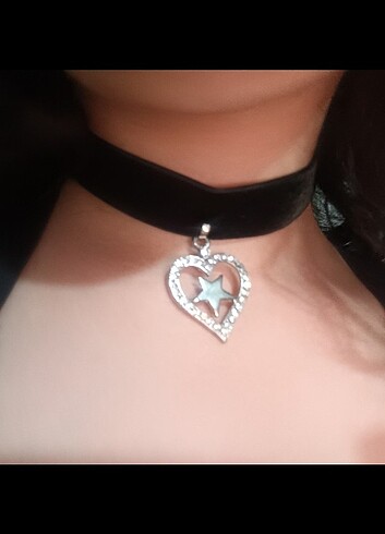 Kadife kalpli choker 