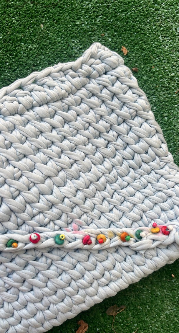 Nakışlı Örgü Bohem Kadın Çanta - Görsel 2