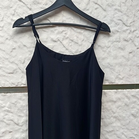 siyah uzun saten - Görsel 3