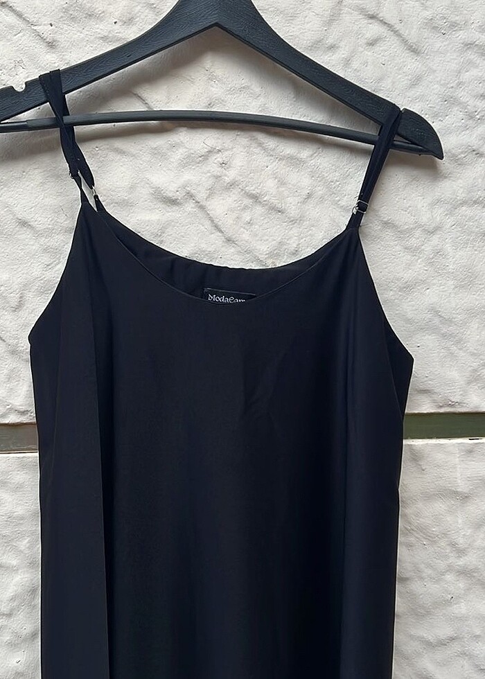 siyah uzun saten - Görsel 3