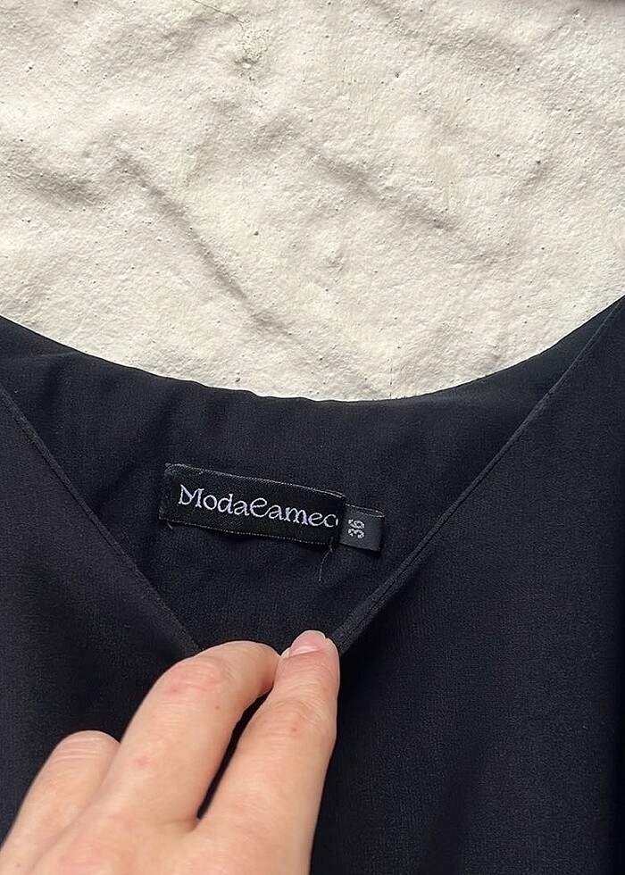 siyah uzun saten - Görsel 2