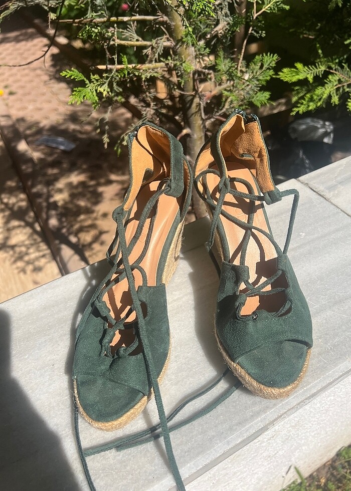 Dolgu topuk yazlık hazır yazlık ayakkabı - Görsel 3