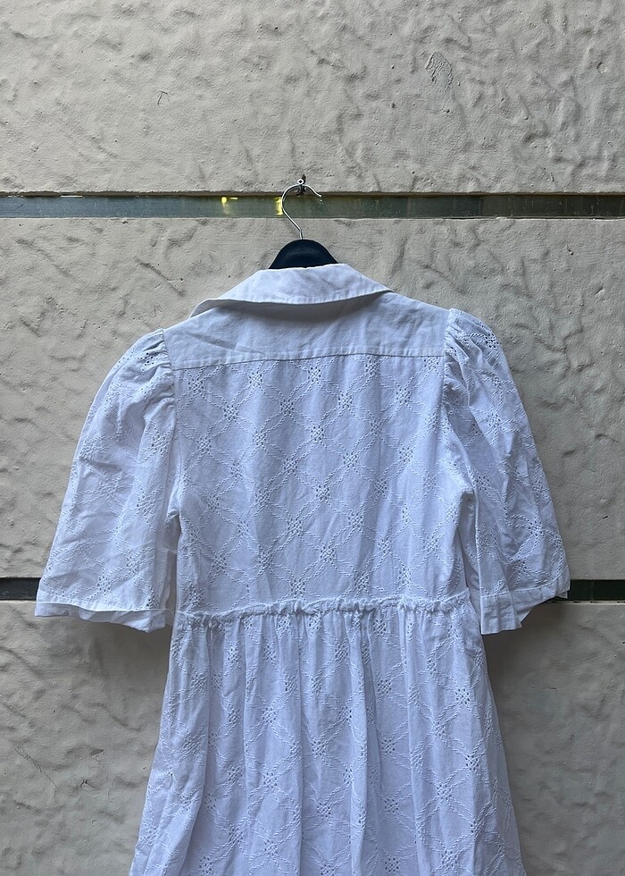 Alaçatı edası beyaz elbise - Görsel 4