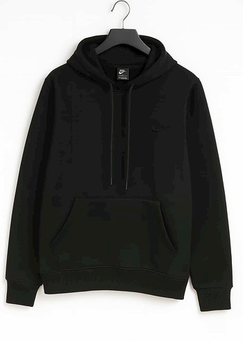 Siyah Erkek Kapüşonlu Sweatshirt