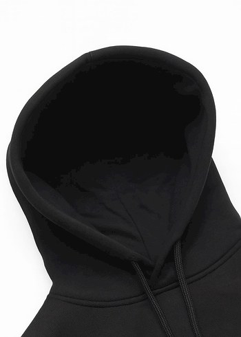 l Beden siyah Renk Siyah Erkek Kapüşonlu Sweatshirt